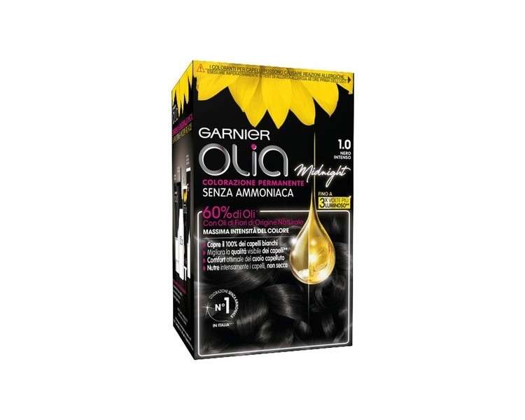 Garnier Olia Permanent Colouring and Bleaching 1.0 Nero Intenso