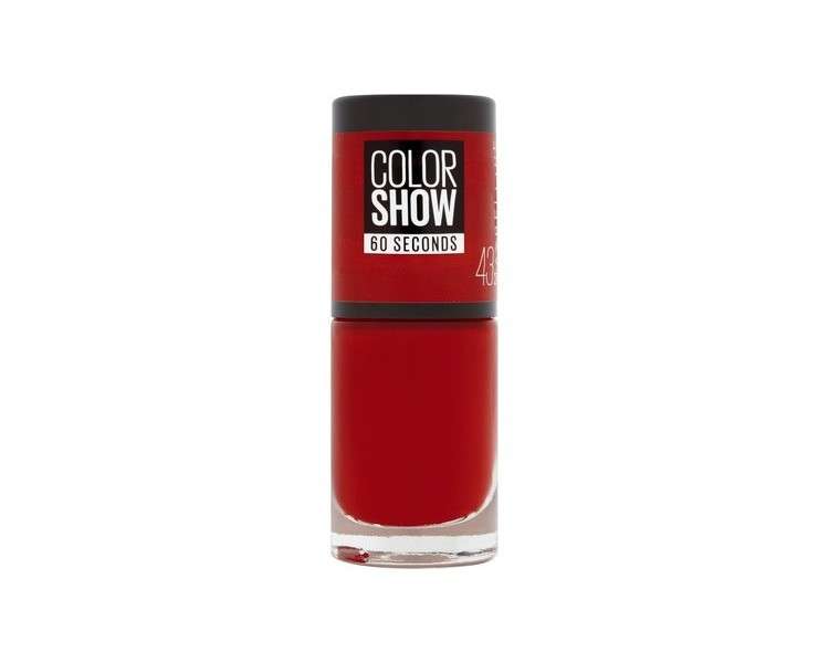 Gemey Maybelline Colorshow Nail Polish 43 Red Apple 7ml