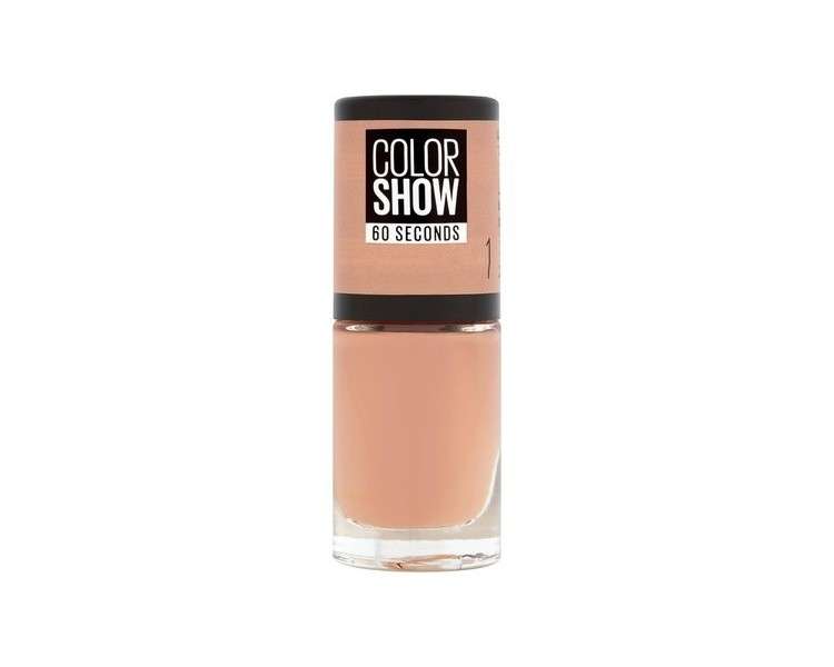 Gemey Maybelline Colorshow Nail Polish 1 Go Bare Nude Color 7ml