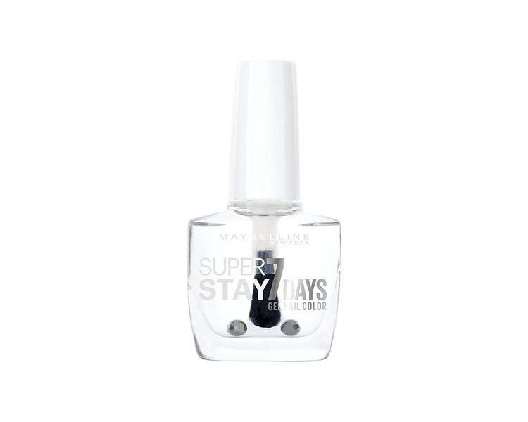 Maybelline New York Super Stay Nail Polish Forever Strong 7 Days Finish Gel Nail Polish 25 Crystal Clear Transparent Gloss Ultra Strong Hold 10ml