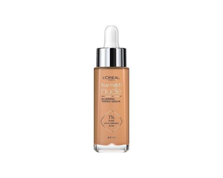L'Oreal Paris True Match Tinted Serum Foundation with 1% Hyaluronic Acid 30ml Shade 6-7 Tan