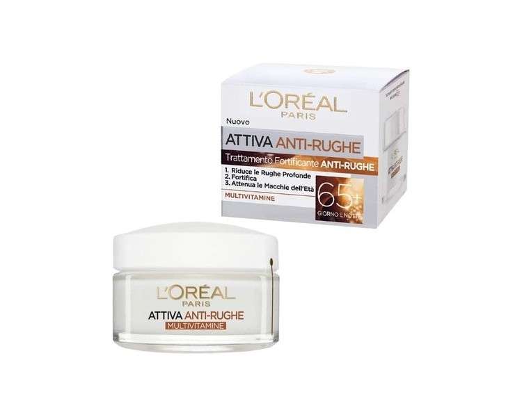 L'oreal Attiva Anti-Wrinkle Face Cream Day and Night 65+ 50ml