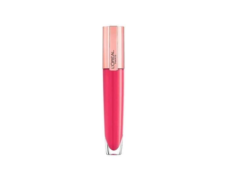 L'Oréal Paris Brilliant Signature Plump-in-Gloss Lip Gloss for Maximum Volume with Hyaluronic Acid and Collagen AS Fragments 408 Accentuate 7ml