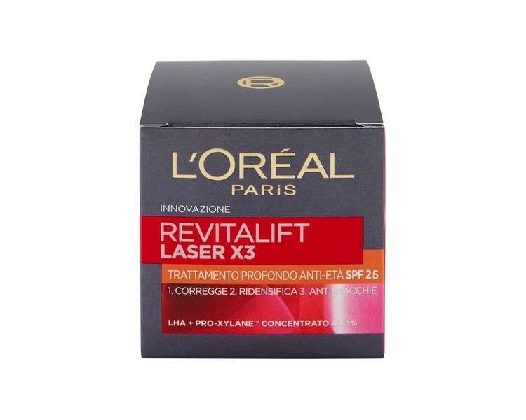 L'Oreal Revitalift Laser X3 Deep Anti-Aging Face Cream SPF 25 50ml