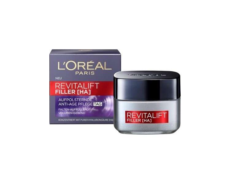 L'Oréal Paris Revitalift Filler Hyaluron Day Care Anti-Ageing Face Care with Hyaluronic Acid 50ml