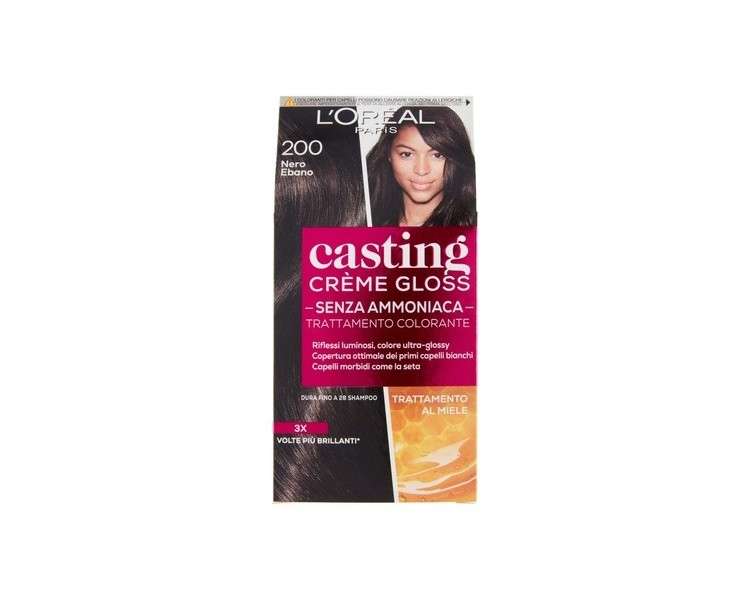 L'Oreal Paris Casting Creme Gloss Semi-Permanent Hair Dye 200 Ebony Black