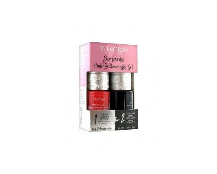 T.Leclerc Duo High Gloss Nail Polish Gel 2 x 5ml 004 Embrasse-Moi