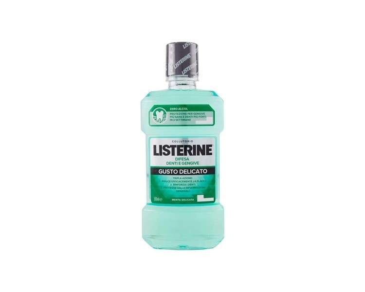 Listerine mouthwash defense teeth and gums delicate taste 500ml