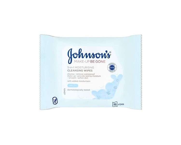 Johnson's Face Care Makeup Be Gone Moisturising 25 Wipes