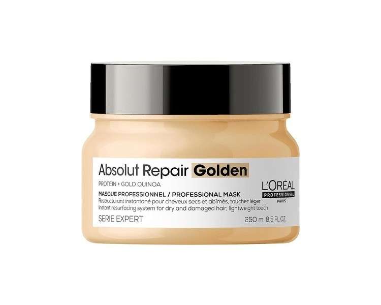 L’Oréal Professionnel Golden Lightweight Mask with Protein and Gold Quinoa for Fine-Medium Dry and Damaged Hair 250ml