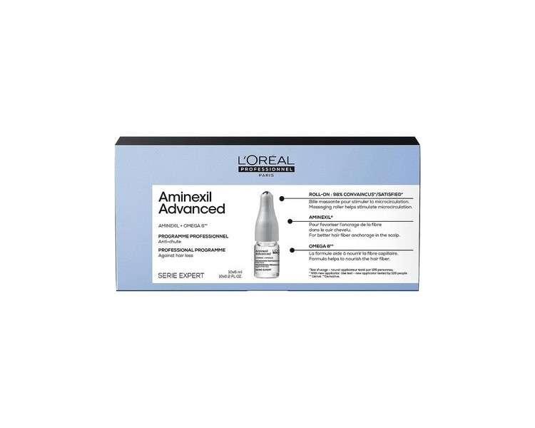 L'Oreal Professionnel Advanced Dual-Action Scalp & Anti-Thinning Hair Treatment with Aminexil 10X6ml