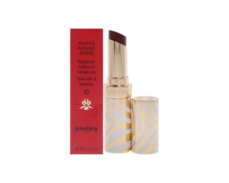 Sisley Phyto-Rouge Shine Lipstick 42 Sheer Cranberry Lipstick Women 0.1 oz