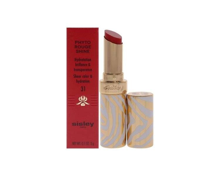 Sisley Paris Phyto-Rouge Shine Lipstick 31 Sheer Chili Lipstick (Refillable) 3g