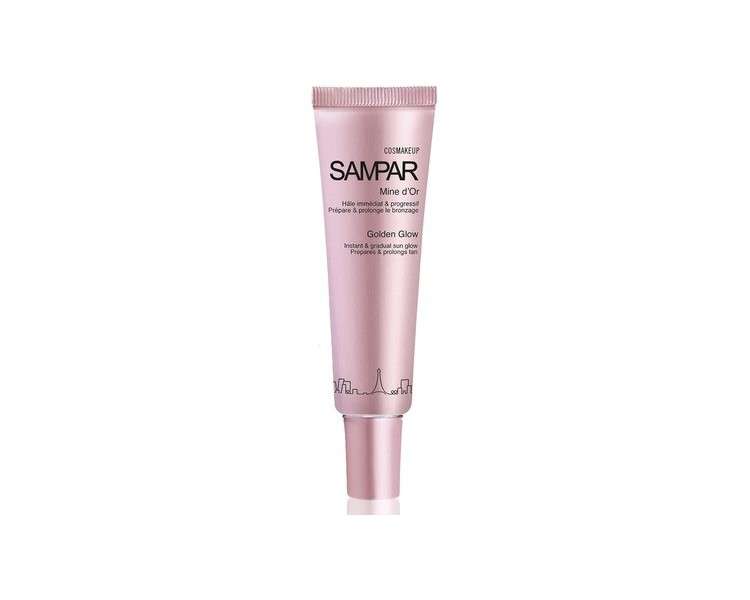 SAMPAR Golden Glow Tinted Moisturizer Face Women with Sun Glow Effect Cream Enriched with Reflective Goldescent Minerals for All Skin Types 30ml