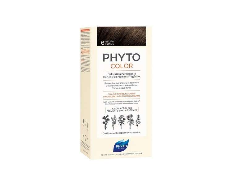 PHYTO Permanent Hair Dye Shade 6 Dark Blonde