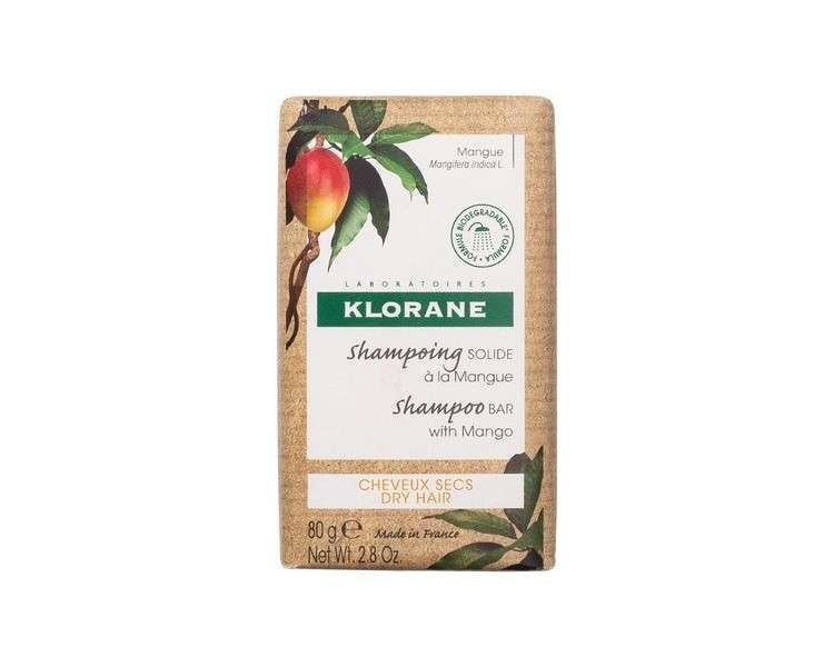 Klorane Mango Shampoo Bar for Dry Hair 80g