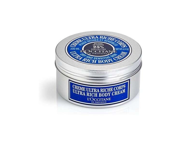 L'Occitane Shea Butter Ultra Rich Body Cream Moisturizing and Nourishing 200ml