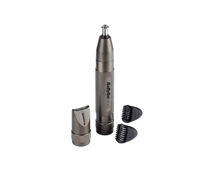 BaByliss MEN Diamond Precision 3-in-1 Nose & Ear Hair Trimmer, Eyebrow & Detail Trimmer E110E