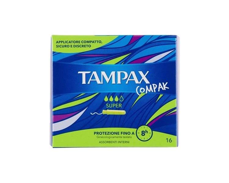 Tampax Compak Super Tampons 16 Pack