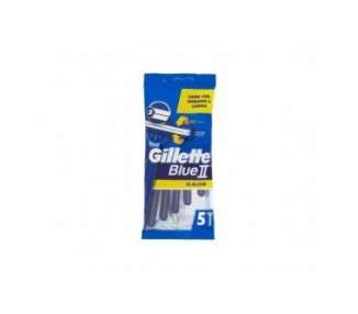 Gillette Blue II Slalom Disposable Razor - Pack of 5