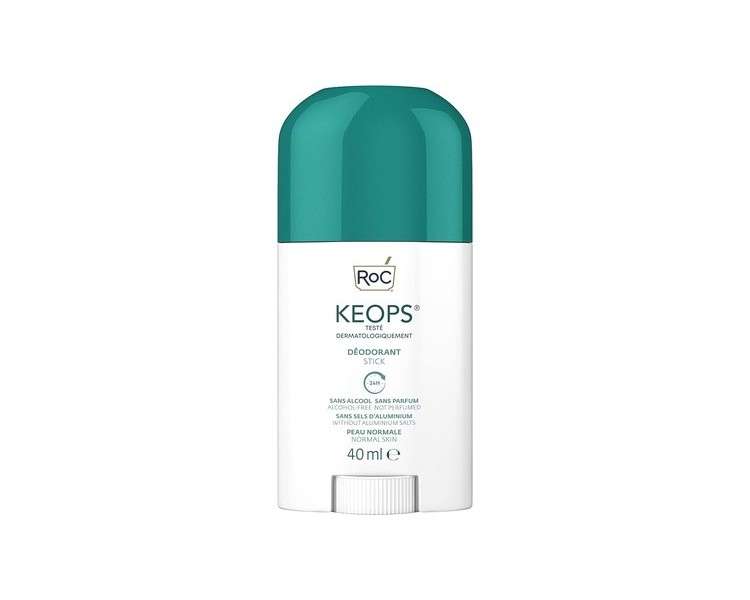 Roc Keops Deodorant Stick 24 Hour Protection Alcohol and Perfume Free 40ml