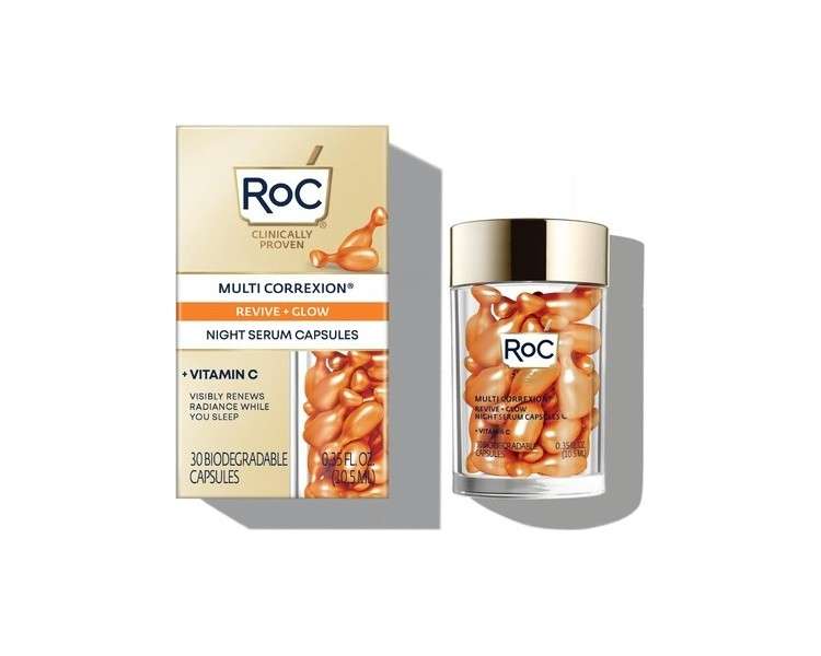 RoC Multi Correxion Revive + Glow Night Serum Capsules 30 Capsules