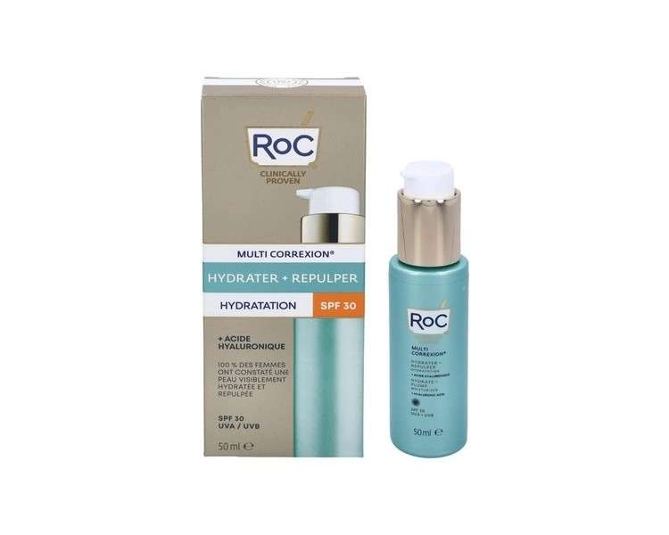 Roc Hydrate Plump Moisturizing Cream With Hyaluronic Acid Spf30 50ml