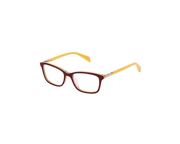 TOUS Unisex Kid's S0350809 Prescription Eyewear Frames Red 49mm