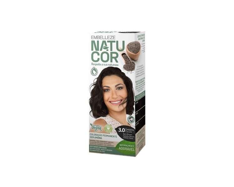 Novex Naturcor Permanent Ammonia-Free Hair Color 33g Color 4.0