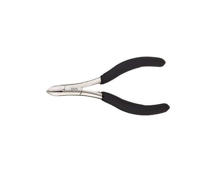 QVS Nail Cuticle Nippers with Rubber Grips for Foot Care, Pedicure and Manicure