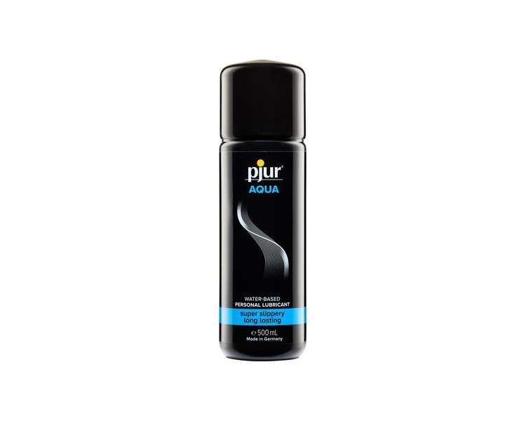 pjur AQUA Premium Water-Based Lubricant for Excellent Glide and Moisture - 500ml