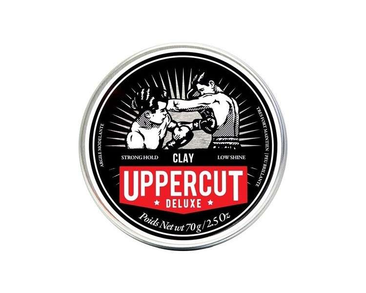 Uppercut Deluxe Clay Professional Water Based Product for a Natural Looking Finish Strong Hold and Low Shine 70g