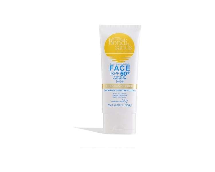 Bondi Sands SPF 50+ Face Lotion Fragrance Free with Aloe Vera and Vitamin E 75ml