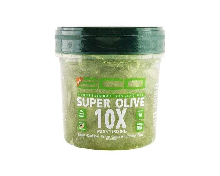 Eco Style Professional Styling Gel Super Olive Oil 10x Moisturizing 8oz