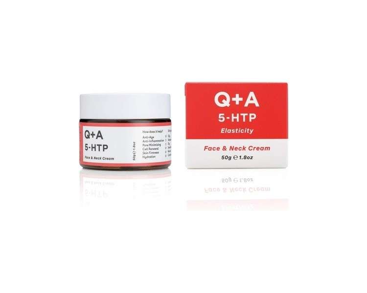 Q+A 5-HTP Face and Neck Cream Moisturizer for Improving Skin Elasticity and Collagen Production 50g 1.8oz