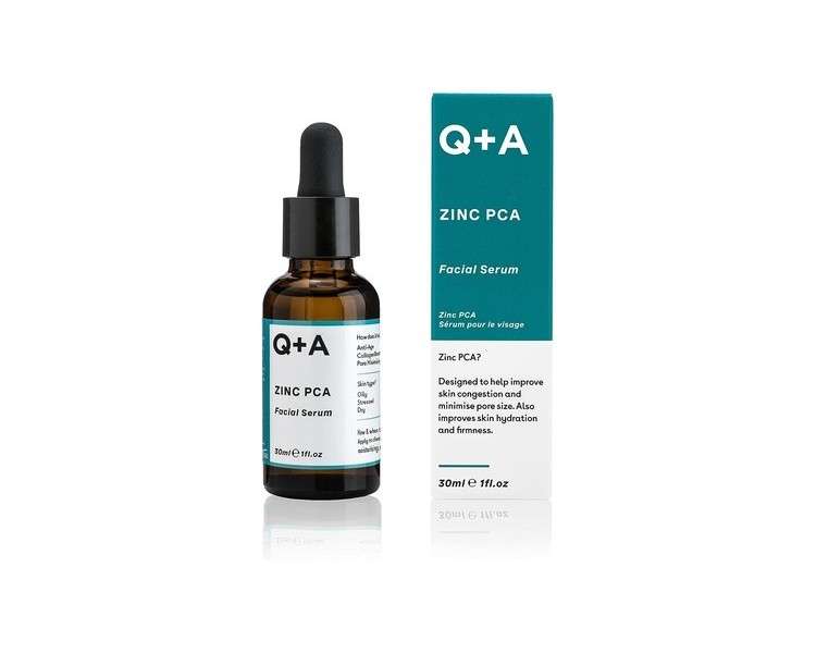 Q+A Zinc PCA Facial Serum Minimises Pores and Enhances Cell Turnover 30ml