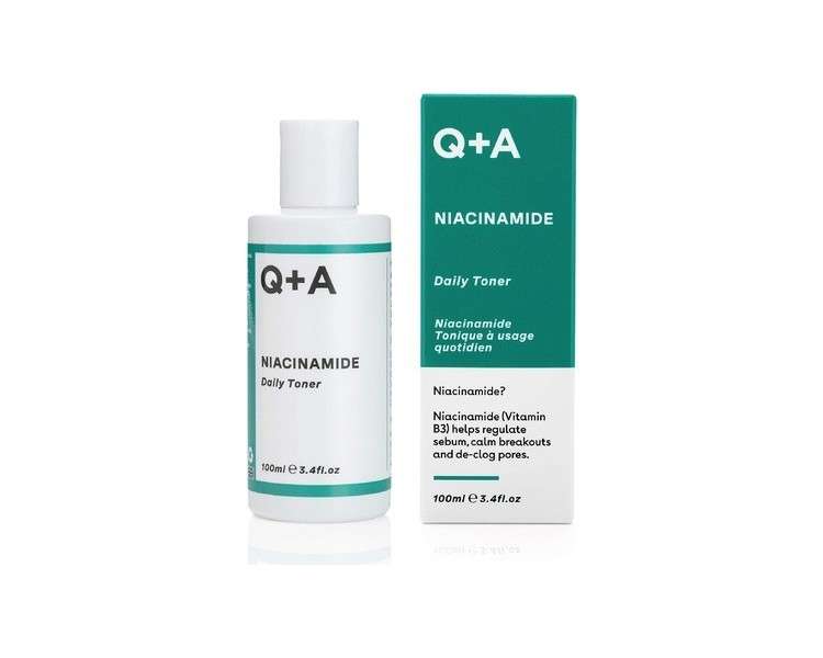 Q+A Niacinamide Daily Toner Calming Breakouts and De-Clogging Pores 100ml