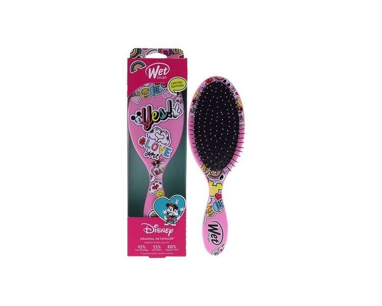 Wet Brush Classic Peace Love Mickey Brush