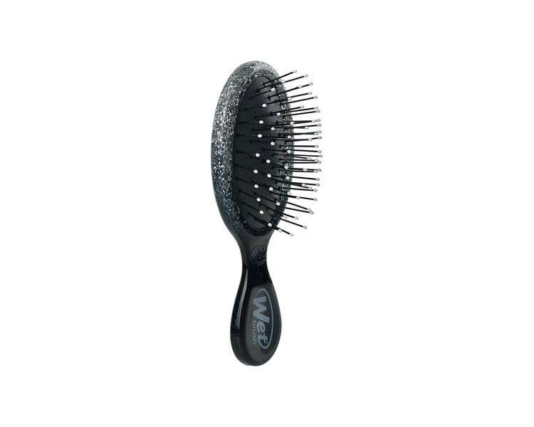 Wet Brush Mini Detangler Hair Brush, Sparkling Silver/Black