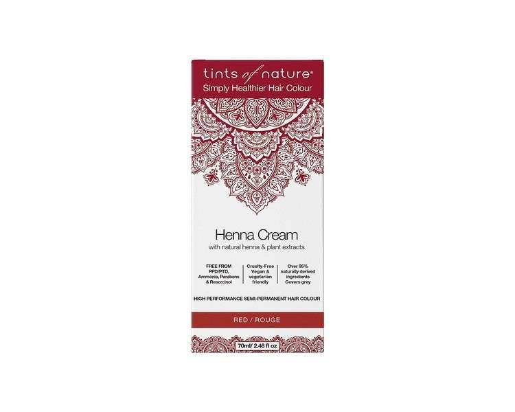 Tints Of Nature Henna Cream Hair Colour, Natural And Organic, Semi-Permanent, 1