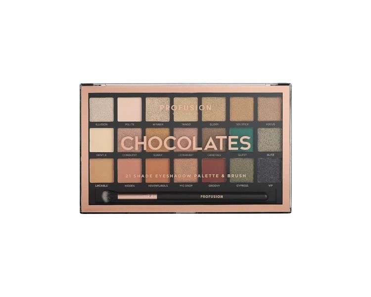 Profusion Cosmetics Eyeshadow Palette with 21 Shades