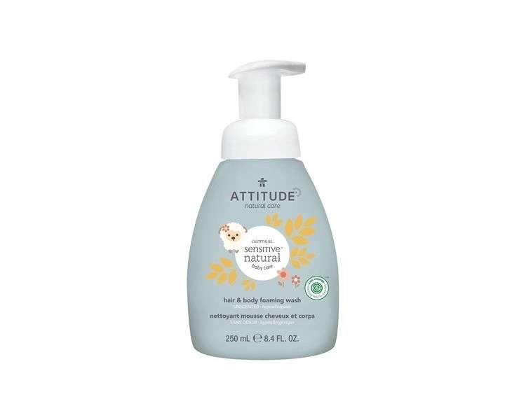 Attitude Sensitive Skin Baby Natural Hair and Body Foaming Wash