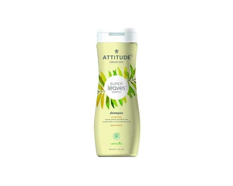 ATTITUDE Super Leaves Shampoo Deep Cleansing Shampoo with Lemon Leaves and White Tea 473ml - Vegan Shampoo