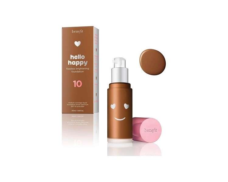 Benefit Hello Happy Flawless Liquid Foundation 10 Deep 30ml