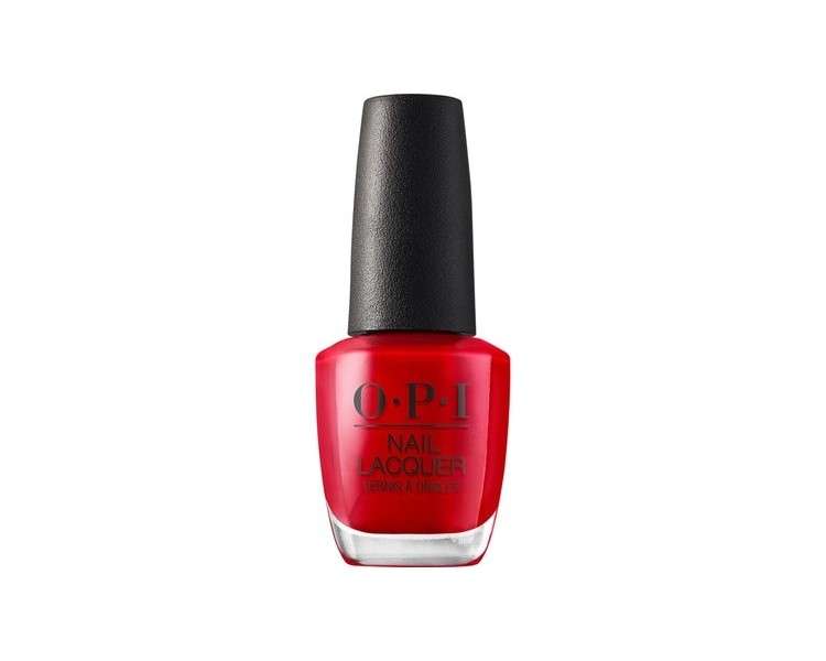 OPI Nail Lacquer Up to 7 Days of Wear Chip Resistant and Fast Drying Light Pink Nail Polish 0.5 fl oz Big Apple Red