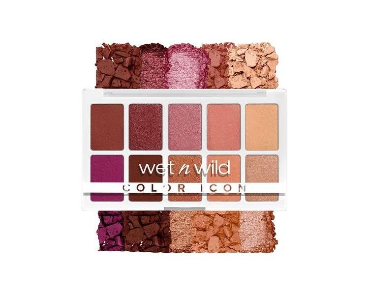 Wet n Wild Color Icon 10-Pan Eyeshadow Palette Heart & Sol - 10 Highly Pigmented Shades for Everyday Makeup