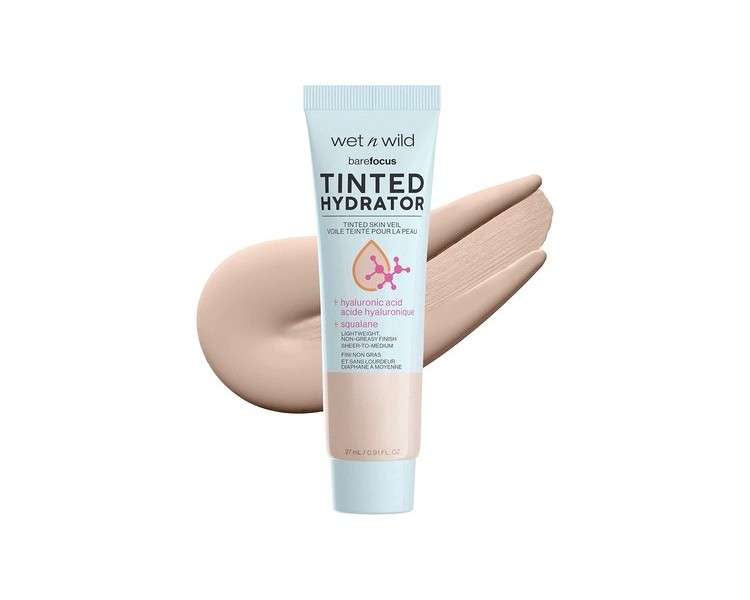 wet n wild Bare Focus Tinted Hydrator with Hyaluronic Acid and Vegan Squalane for Radiant Skin Semi-Matte Finish Light to Medium Coverage Pale Shade