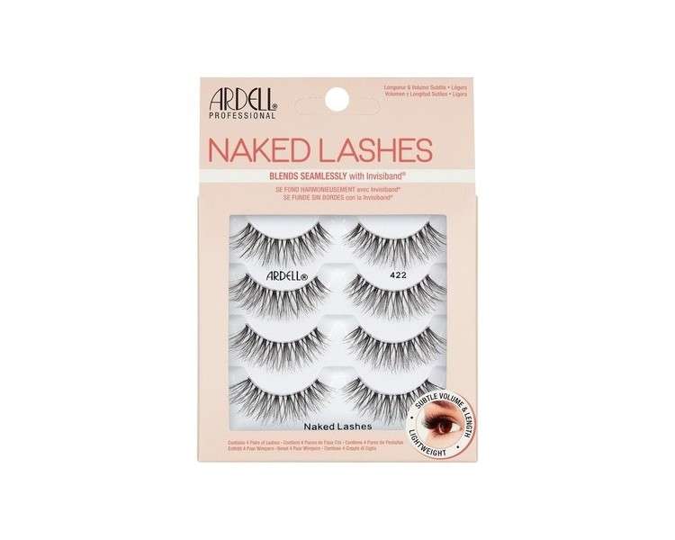 Ardell Naked Lashes Real Hair Eyelashes Style 422 - Pack of 4