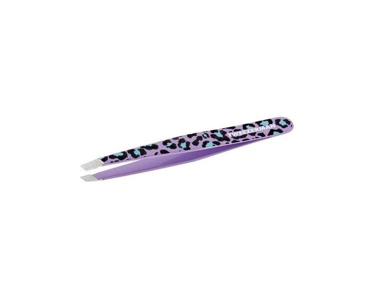 Tweezerman Slant Tweezer Leopard Print - Purple