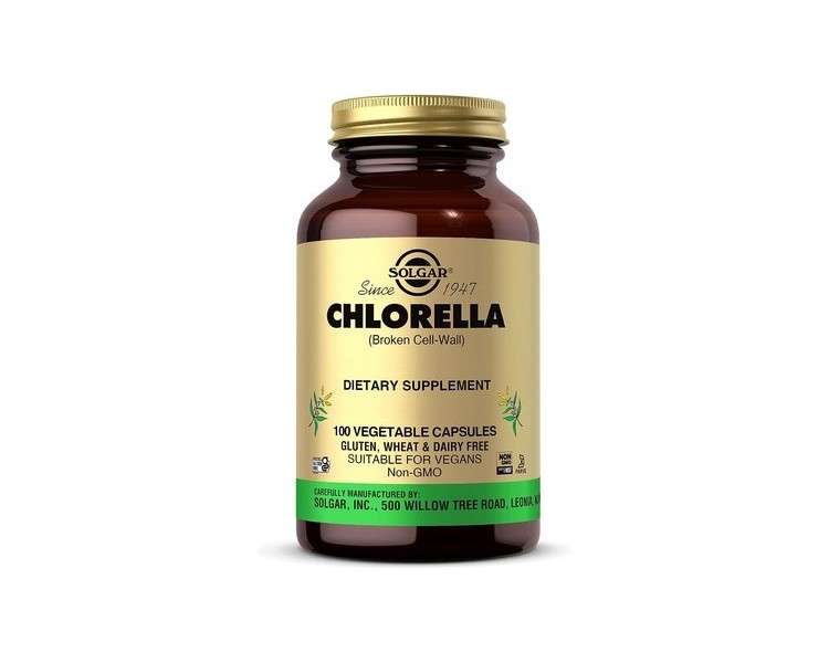 Solgar Chlorella Maximum Absorption 100 Vegetable Capsules